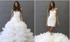 Свадебное платье трансформер — тренд сезона и оригинальная новинка (105 фото) Свадебное платье с накладной юбкой